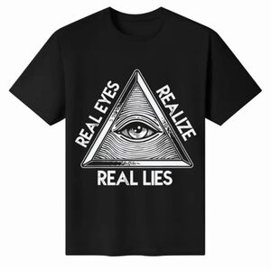 Black Conspiracy Graphic T-Shirt M